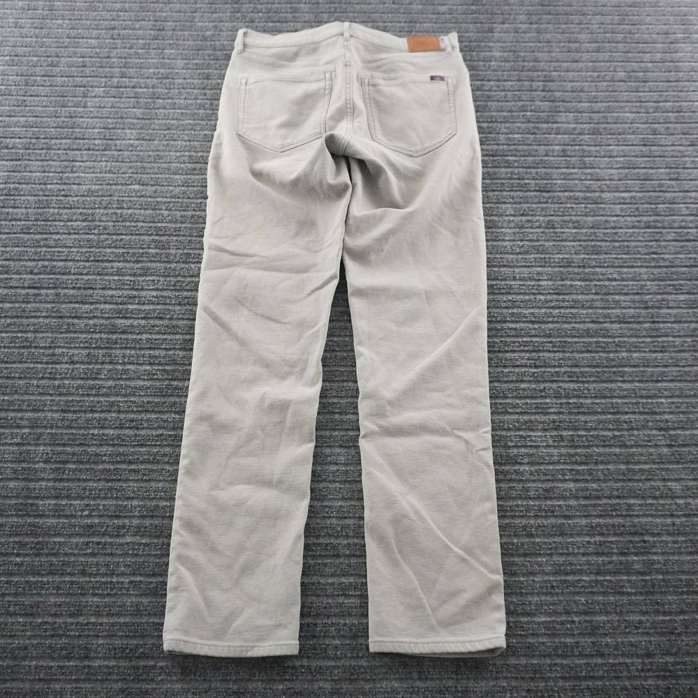 Faherty Stretch Terry 5-Pocket Pants Mens 32x32 Grey Straight Leg